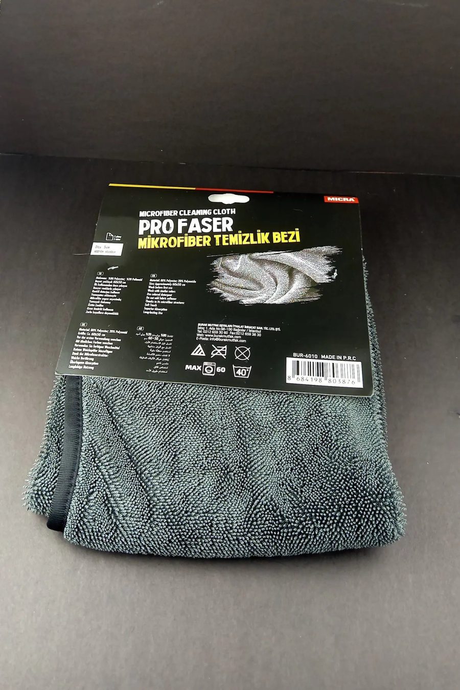 Micra Pro Faser 60x50 cm Ultra Su Emici Profesyonel Mikrofiber Temizlik Bezi