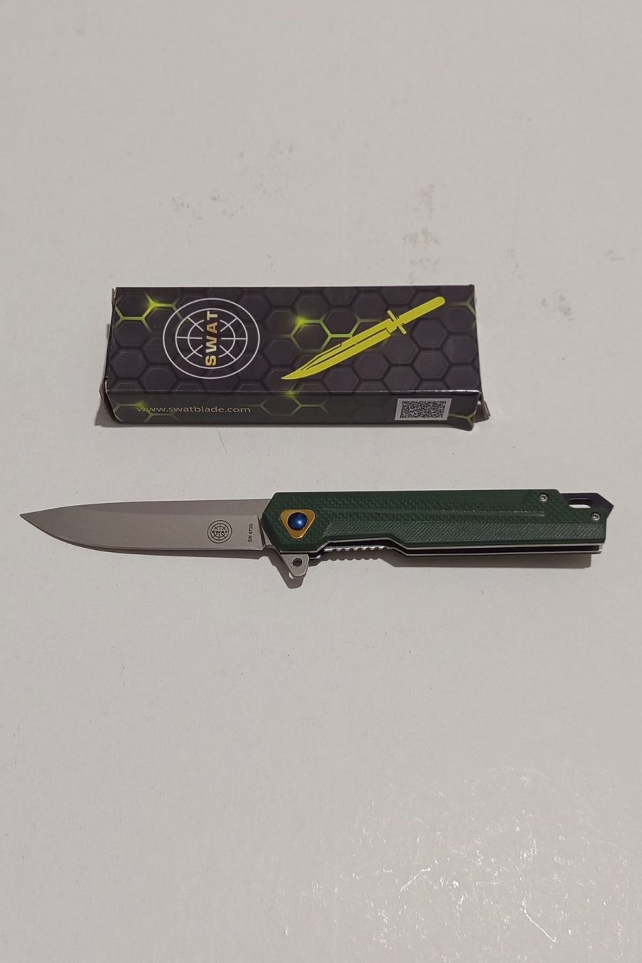 SWAT SW-470B Yeşil Dokulu Taktik Flipper Cep Çakısı