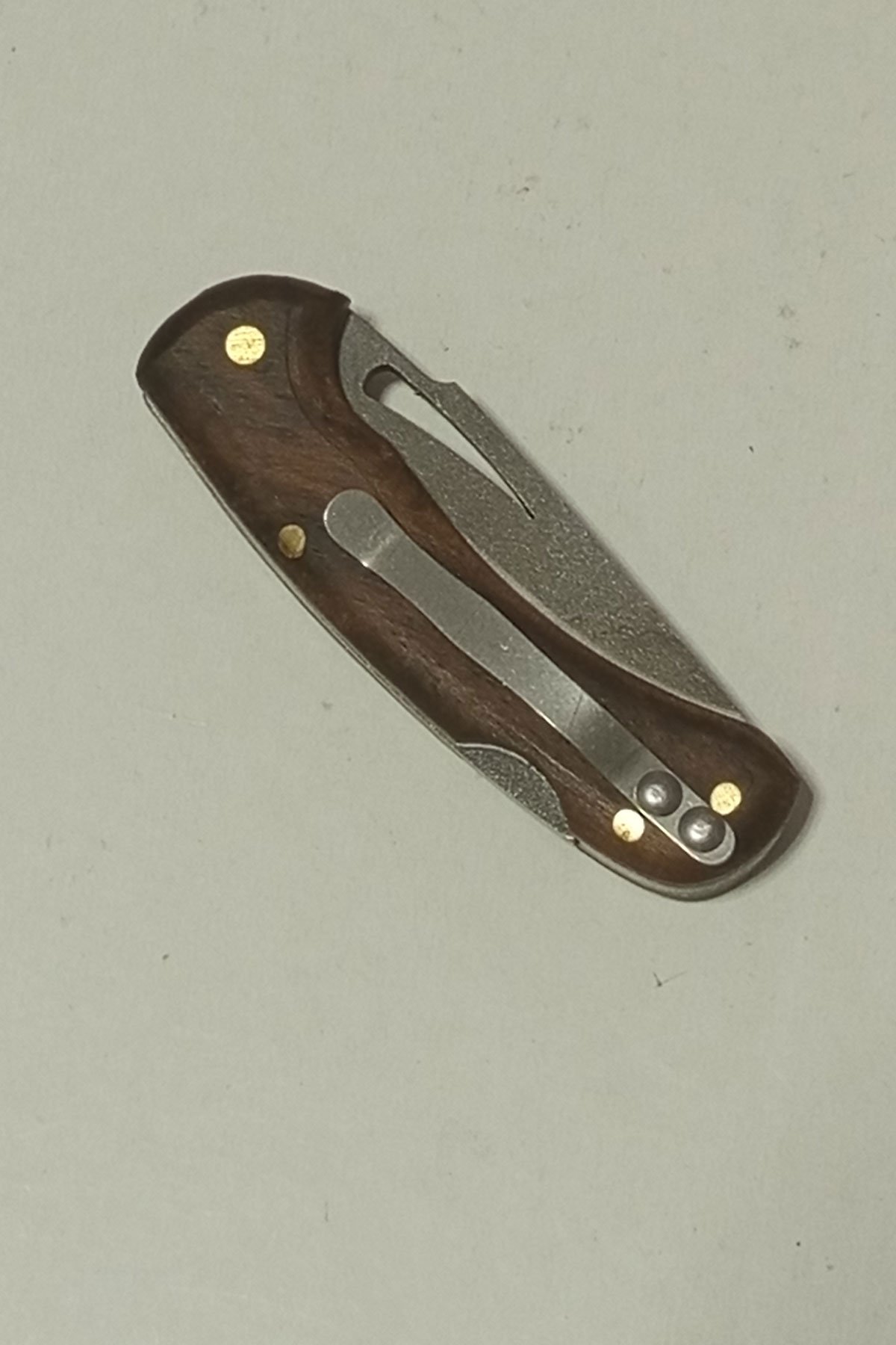 DepoTrend Terra 4034 Çelik Ahşap Kabzalı Sırttan Kilitli Çakı (15 cm) - Görsel 6