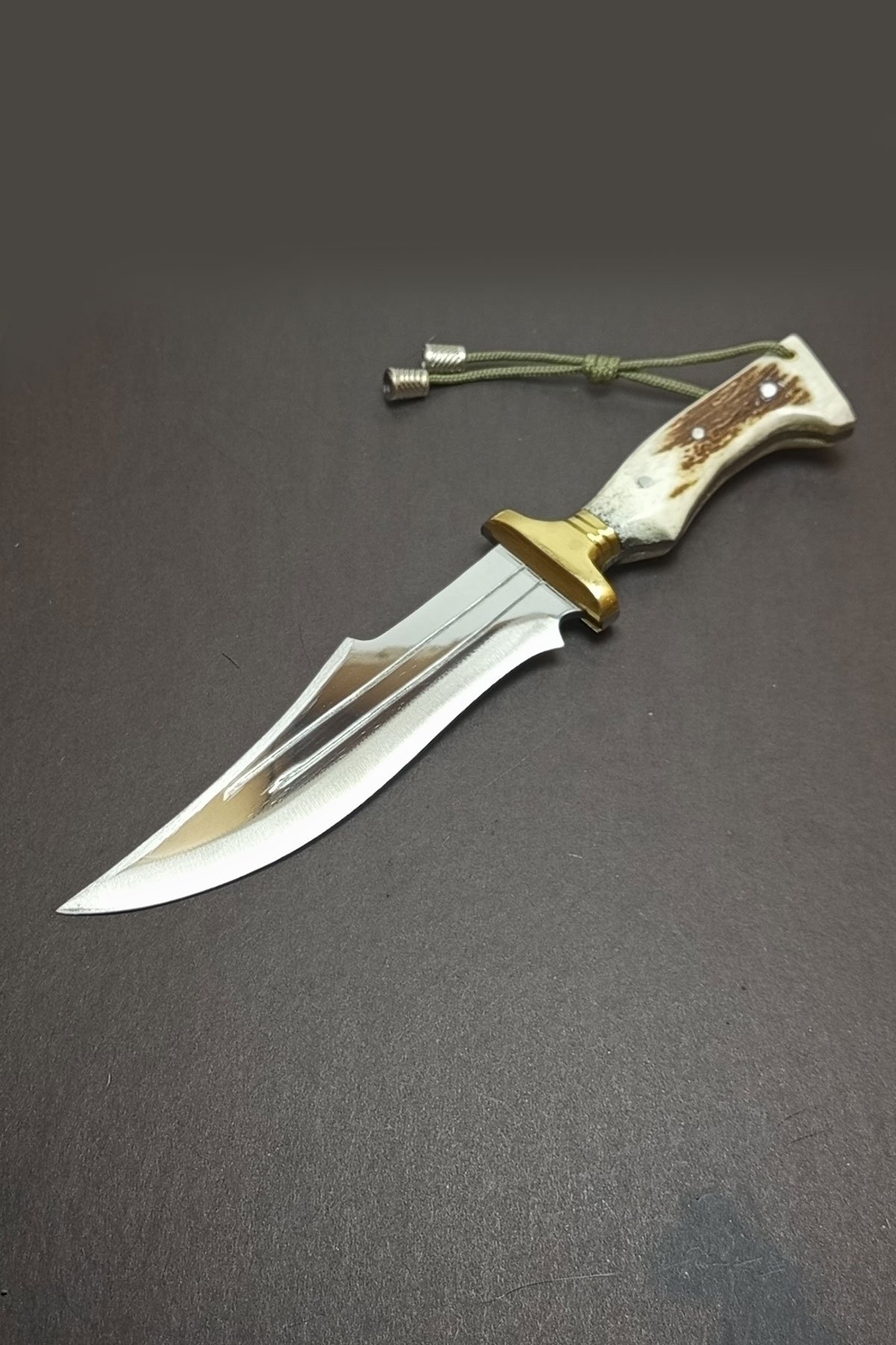 Gerçek Geyik Boynuzu Av Bıçağı Tam Kuyruk (31 cm)
