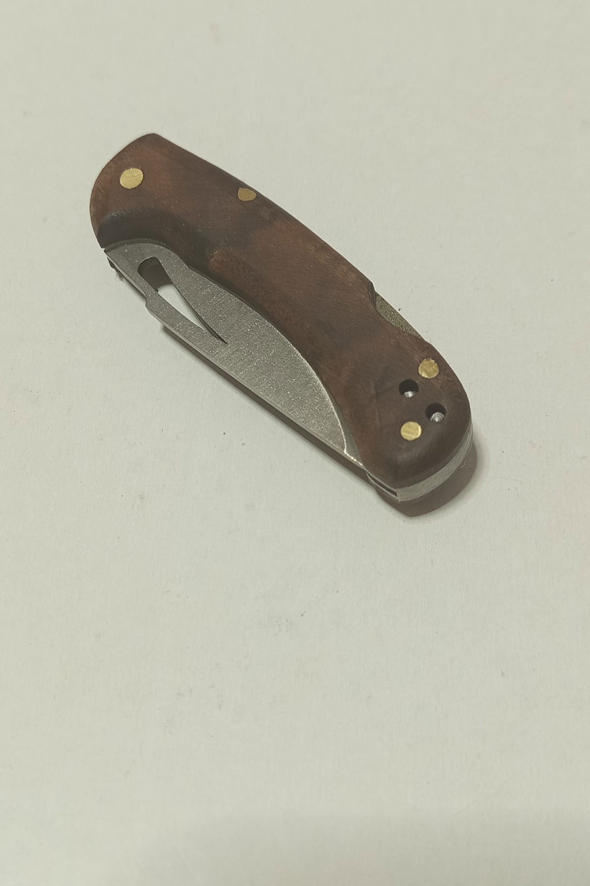 DepoTrend Terra 4034 Çelik Ahşap Kabzalı Sırttan Kilitli Çakı (15 cm) - Görsel 4