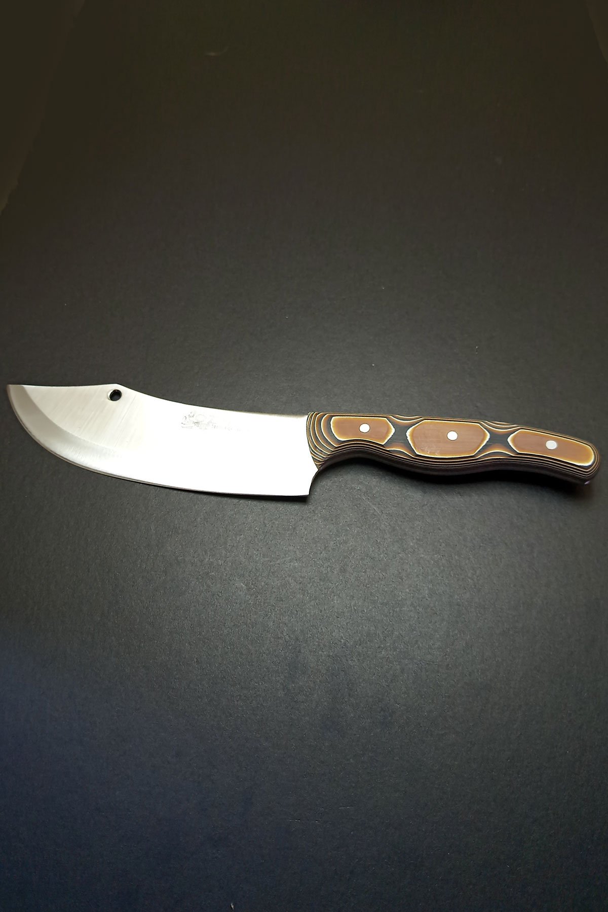 Özbisa 4116 Çelik El İşçiliği Deri Kılıflı Outdoor Özbek Şef Bıçağı