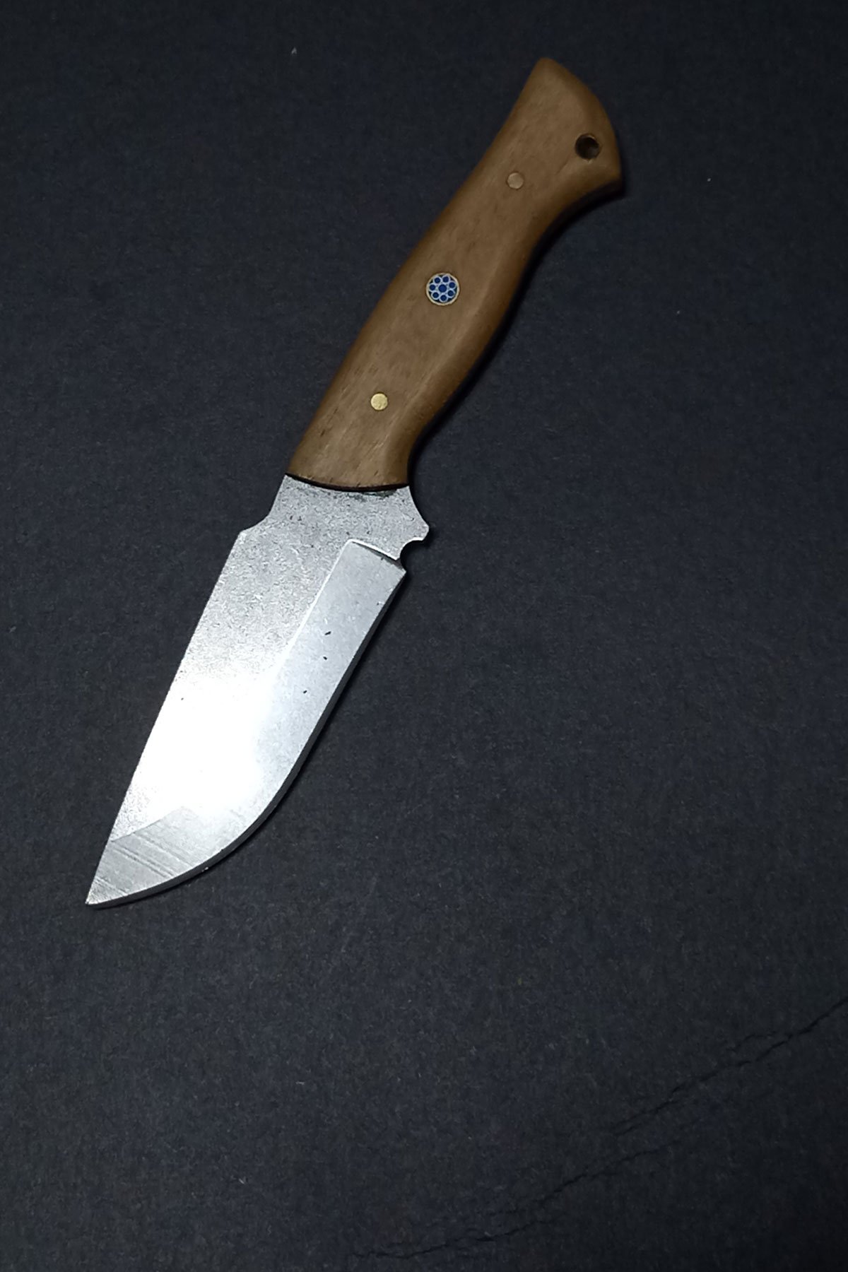 DepoTrend Doğal Ahşap Kabzeli 3,5mm Çelik Kamp Bıçağı - Görsel 2
